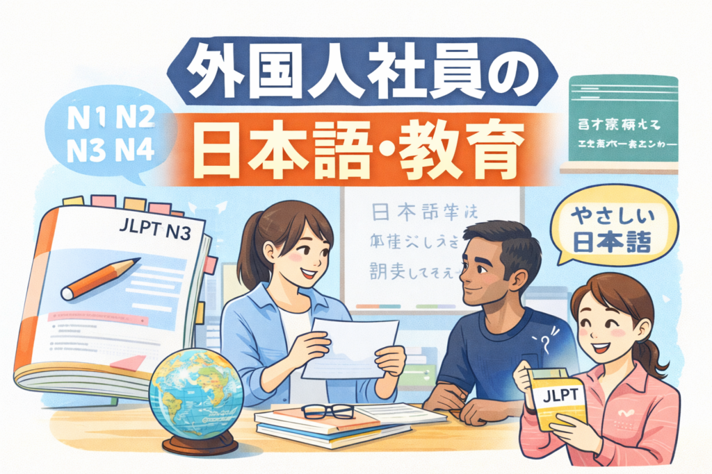 外国人社員の日本語教育(JLPT・やさしい日本語・学習導線)を整理