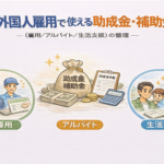 外国人雇用で使える助成金・補助金を整理したアイキャッチ画像